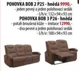 IDEA nábytek Pohovka bob 2 P25 - hnědá nabídka