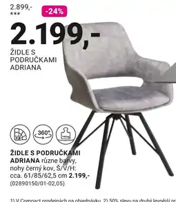 Möbelix Židle s područkami Adriana nabídka
