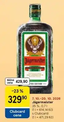 Tesco Jägermeister nabídka
