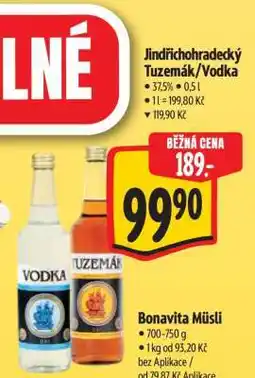 Albert Jindřichohradecký tuzemák/vodka nabídka