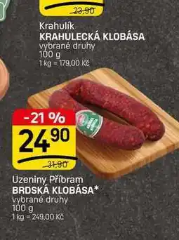 Flop BRDSKÁ KLOBÁSA* vybrané druhy nabídka