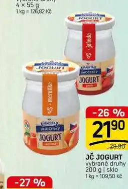 Flop JČ JOGURT vybrané druhy 200 g | sklo nabídka