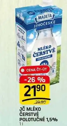 Flop JČ MLÉKO ČERSTVÉ POLOTUČNÉ 1,5% nabídka
