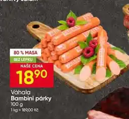 Hruška Váhala Bambini párky nabídka
