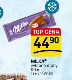 Flop MILKA* vybrané druhy nabídka