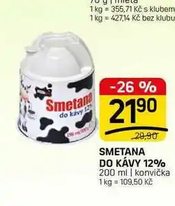Flop SMETANA DO KÁVY 12% 200 ml | konvička nabídka