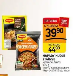 Flop NÁPADY NUDLE Z PÁNVE vybrané druhy nabídka