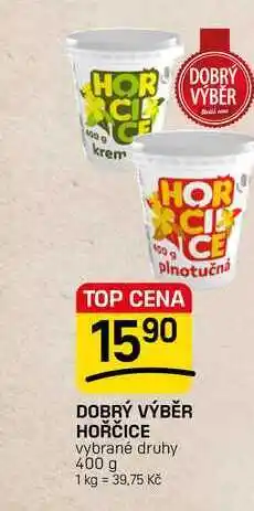 Flop DOBRÝ VÝBĚR HOŘČICE vybrané druhy nabídka