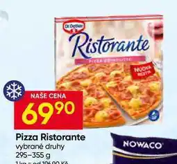 Hruška Dr. Oetker Pizza Ristorante, vybrané druhy nabídka