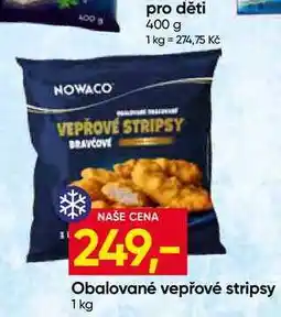 Hruška NOWACO Obalované vepřové stripsy nabídka