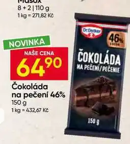 Hruška Dr. Oetker Čokoláda na pečení 46% nabídka