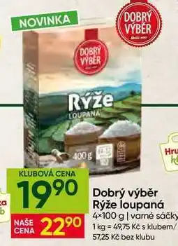 Hruška Dobrý výběr Rýže loupaná 4x100 g varné sáčky nabídka
