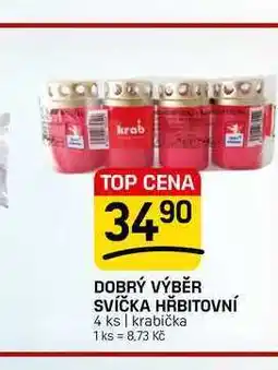 Flop DOBRÝ VÝBĚR SVÍČKA HŘBITOVNÍ 4 ks | krabička nabídka