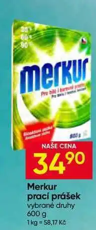 Hruška Merkur prací prášek vybrané druhy nabídka