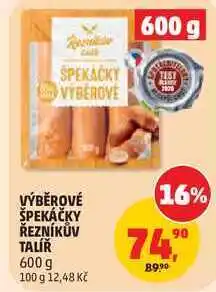 Penny Market VÝBĚROVÉ ŠPEKÁČKY ŘEZNÍKŮV TALÍŘ nabídka