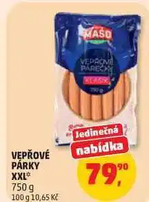 Penny Market VEPŘOVÉ PÁRKY XXL nabídka
