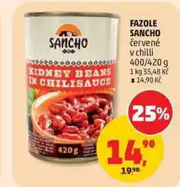 Penny Market FAZOLE SANCHO červené v chilli, 400/420 g nabídka