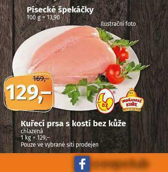 Coop Kuřecí prsa s kostí bez kůže nabídka
