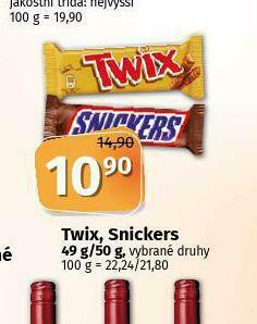 Twix, snickers