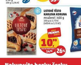Penny Market Listové těsto karlova koruna nabídka