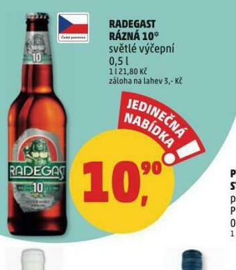 Penny Market Pivo radegast rázná 10 nabídka