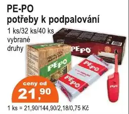 COOP DISKONT PE-PO potřeby k podpalování nabídka