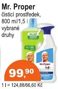 COOP DISKONT Mr. Proper čistící prostředek nabídka