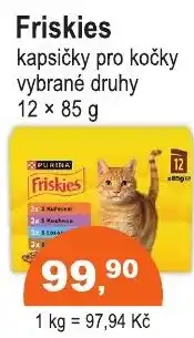 COOP DISKONT Friskies kapsičky pro kočky vybrané druhy nabídka