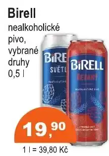 COOP DISKONT Birell nealkoholické pivo, vybrané druhy nabídka