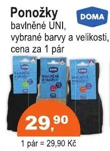 COOP DISKONT Doma bavlněné ponožky nabídka