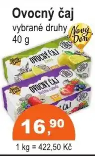 COOP DISKONT Nový Den ovocný čaj vybrané druhy nabídka