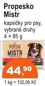 COOP DISKONT Propesko Mistr kapsičky pro psy, vybrané druhy nabídka