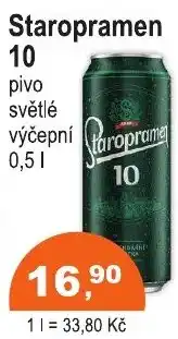 COOP DISKONT Staropramen 10 pivo světlé výčepní nabídka