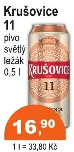COOP DISKONT Krušovice 11 pivo světlý ležák nabídka