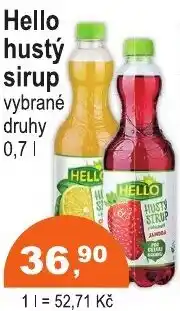 COOP DISKONT Hello hustý sirup vybrané druhy nabídka