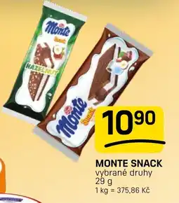Flop Monte snack vybrané druhy nabídka