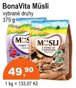 COOP DISKONT BonaVita Müsli vybrané druhy nabídka