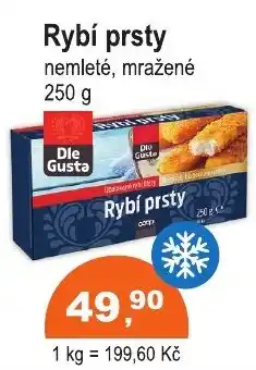 COOP DISKONT Die Gusta rybí prsty nabídka