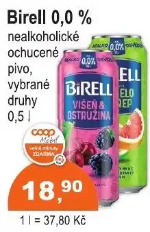 COOP DISKONT Birell nealkoholické ochucené pivo nabídka