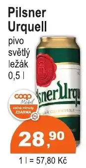 COOP DISKONT Pilsner Urquell pivo světlý ležák nabídka