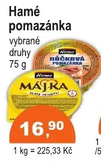 COOP DISKONT Hamé pomazánka nabídka
