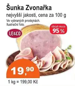 COOP DISKONT Le&Co šunka zvonařka nabídka