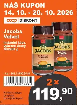 COOP DISKONT Jacobs Velvet nabídka