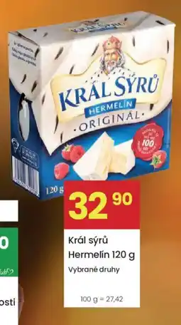 Kubík potraviny Král sýrů Hermelín nabídka