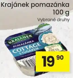 Kubík potraviny Krajánek pomazánka cottage s tlučkem nabídka