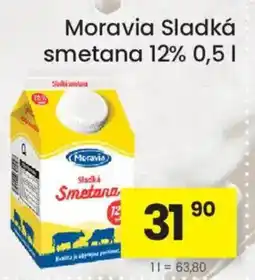 Kubík potraviny Moravia sladká smetana nabídka
