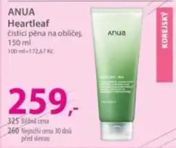 Hebe Anua Heartleaf čisticí pěna na obličej nabídka