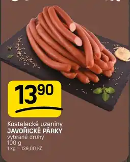Flop Kostelecké uzeniny Javořické párky nabídka
