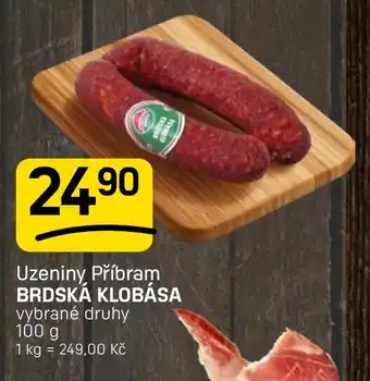 Flop Uzeniny Příbram brdská klobása nabídka