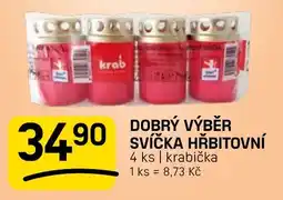 Flop krab svíčka hřbitovní nabídka